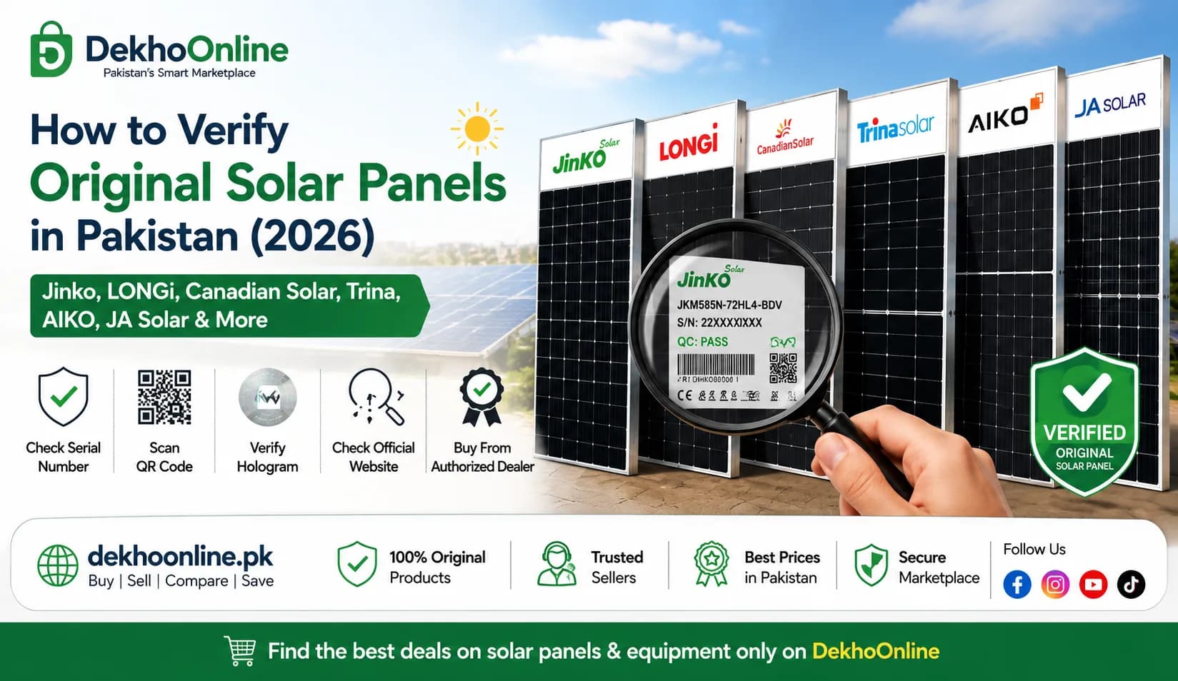 Original Solar Panel Verification Pakistan (2026)